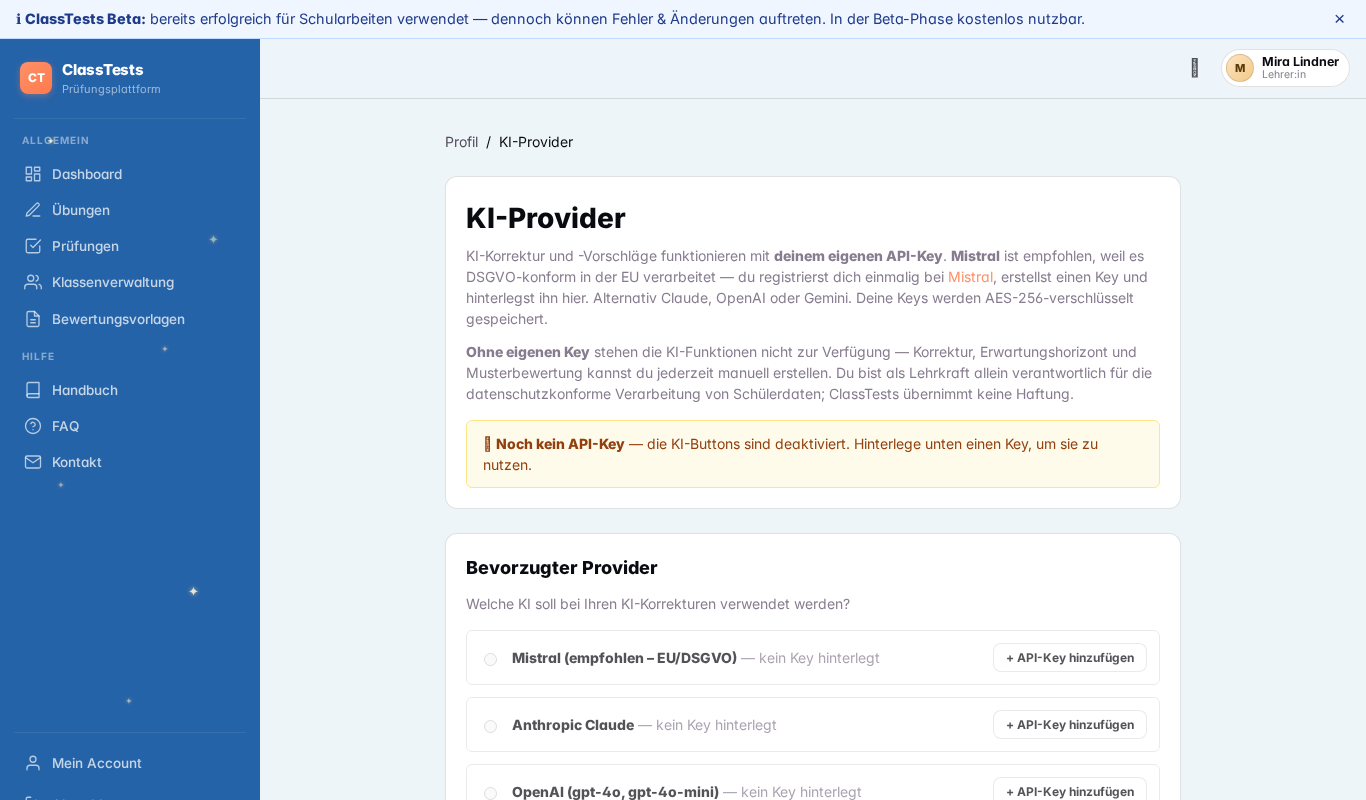 KI-Provider-Konfiguration