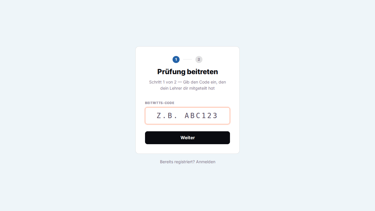 Schüler-Beitritts-Formular